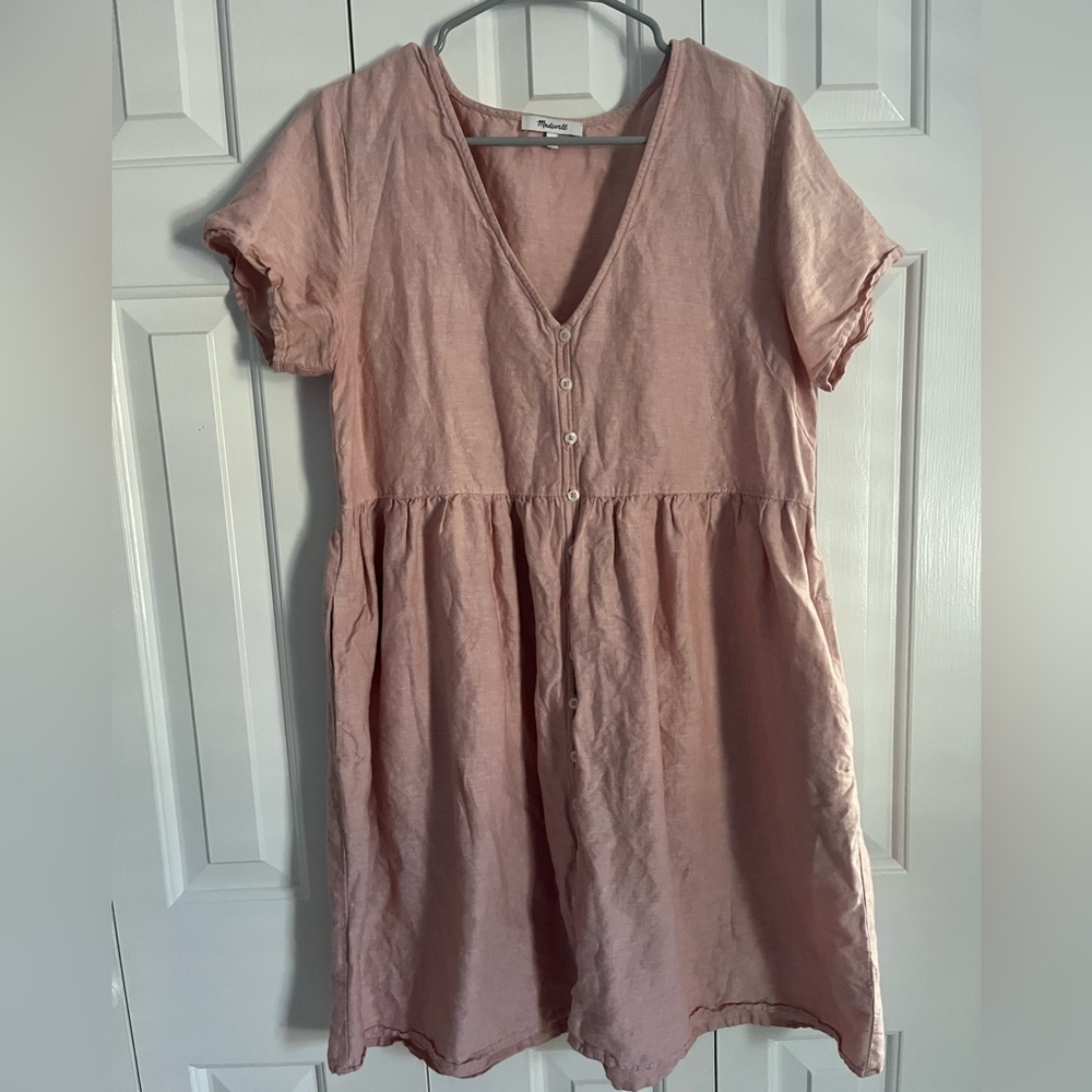 Madewell linen blend dress